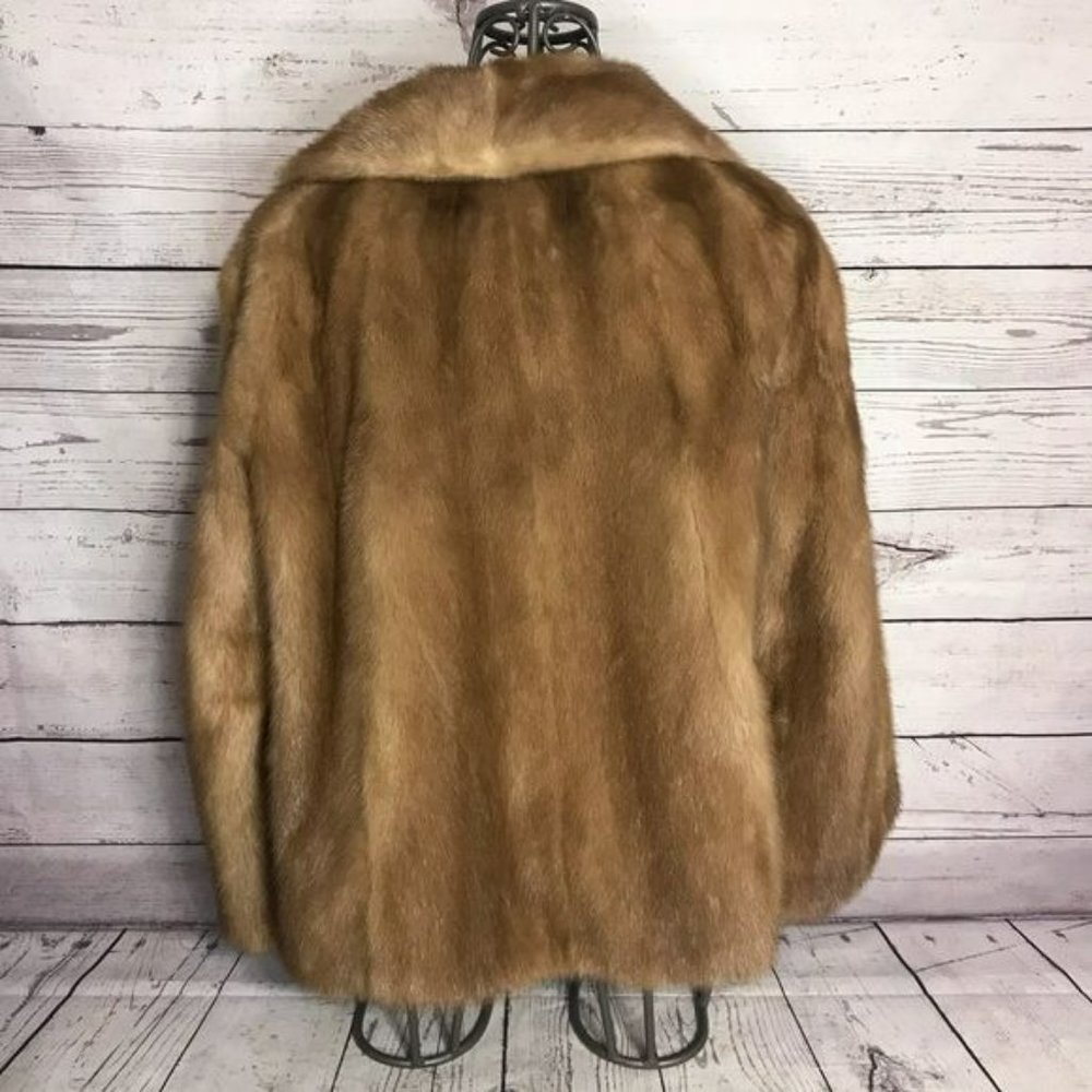AJ Ugent Autumn Haze Emba Natural Brown Mink Coat - Picture 9 of 16